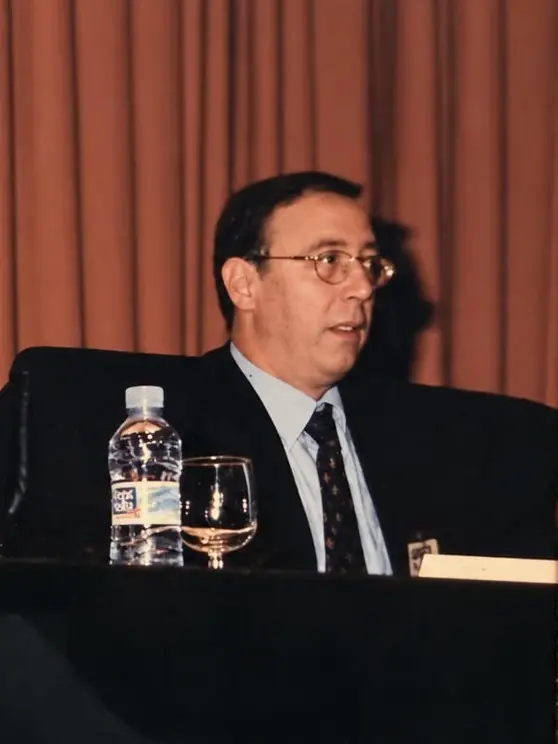 Fernando Bajo Herrera en una mesa de ponentes, en una fotografía de archivo