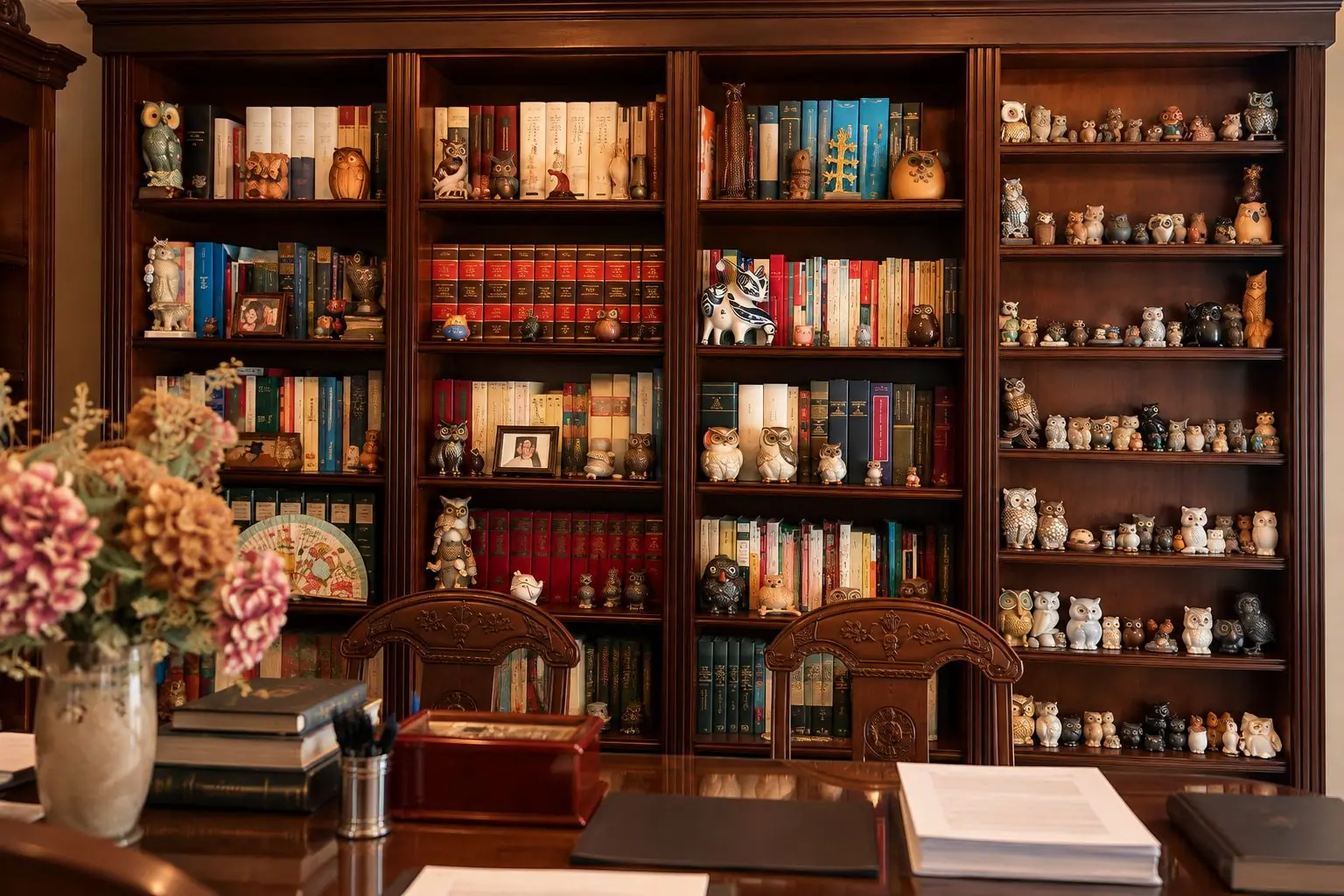 La biblioteca del despacho, en la avenida Gran Capitán de Córdoba